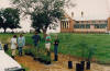 Jackie Miles, Max Campbell and 3 others prepare to plant tree seedlings, 1988